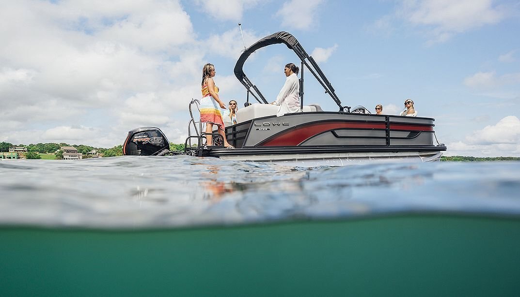 2025 Lowe Boats SF212 WT Caribou Metallic Exterior Gray Upholstery with Mono Chrome Accents