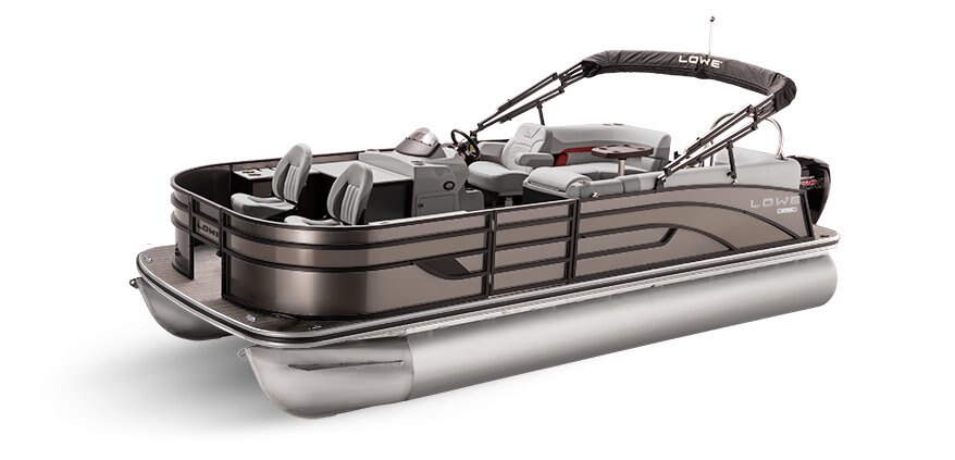 2025 Lowe Boats SF212 WT Caribou Metallic Exterior - Gray Upholstery with Red Accents