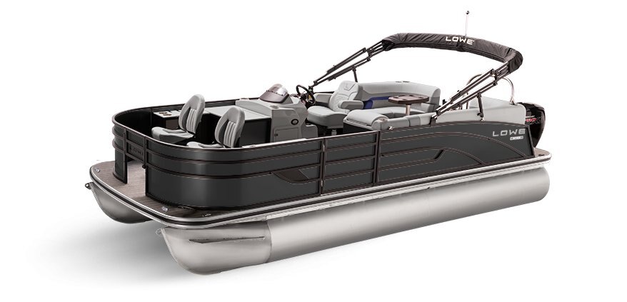 2025 Lowe Boats SF212 WT Charcoal Metallic Exterior - Gray Upholstery with Blue Accents