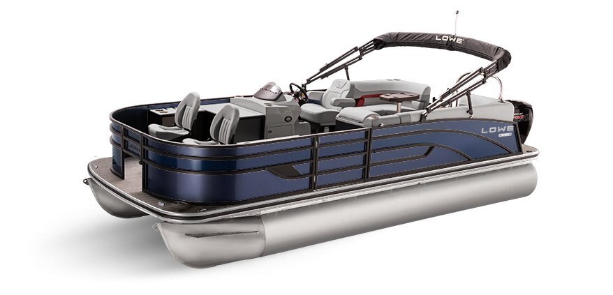 2025 Lowe Boats SF212 WT Indigo Metallic Exterior - Gray Upholstery with Red Accents