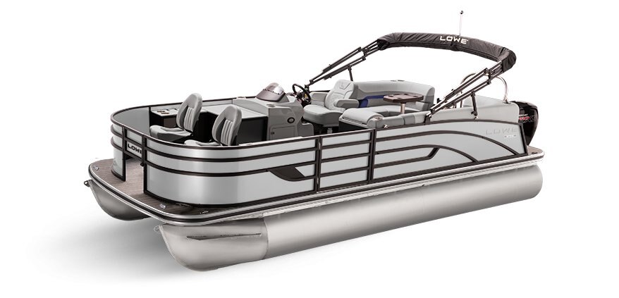 2025 Lowe Boats SF212 WT White Metallic Exterior - Gray Upholstery with Blue Accents