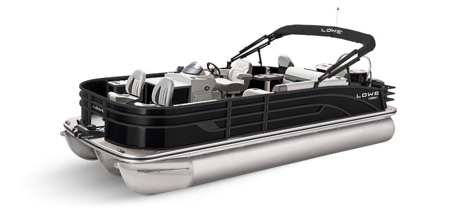 2025 Lowe Boats SF234 Black Metallic Exterior - Gray Upholstery with Blue Accents