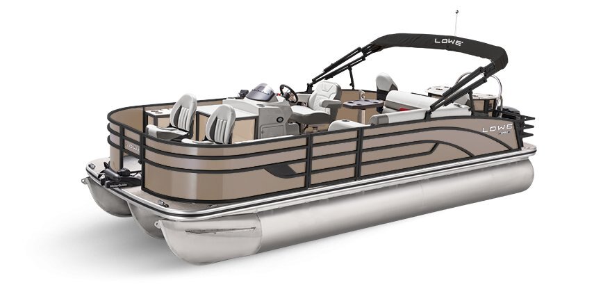 2025 Lowe Boats SF234 Caribou Metallic Exterior - Gray Upholstery with Red Accents