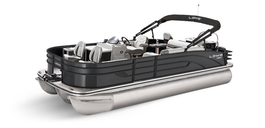 2025 Lowe Boats SF234 Charcoal Metallic Exterior - Gray Upholstery with Blue Accents