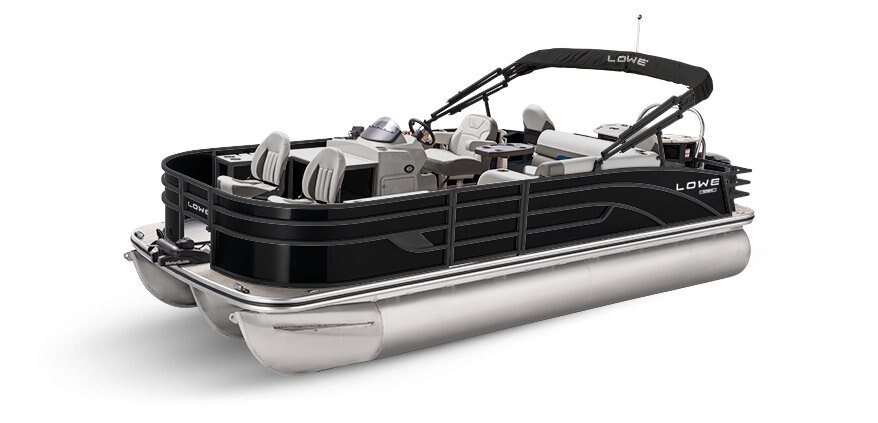 2025 Lowe Boats SF214 Black Metallic Exterior - Gray Upholstery with Blue Accents