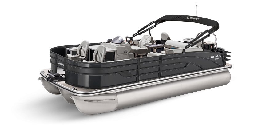 2025 Lowe Boats SF214 Charcoal Metallic Exterior - Gray Upholstery with Blue Accents