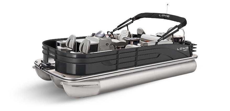 2025 Lowe Boats SF214 Charcoal Metallic Exterior - Gray Upholstery with Red Accents