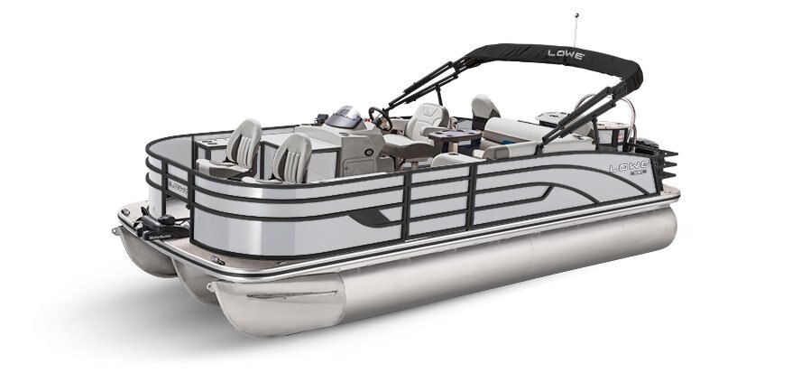 2025 Lowe Boats SF214 White Metallic Exterior - Gray Upholstery with Blue Accents