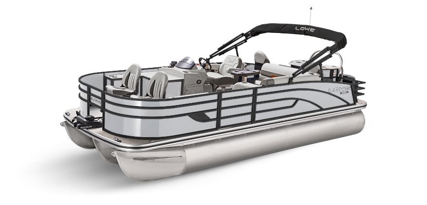 2025 Lowe Boats SF214 White Metallic Exterior - Gray Upholstery with Red Accents