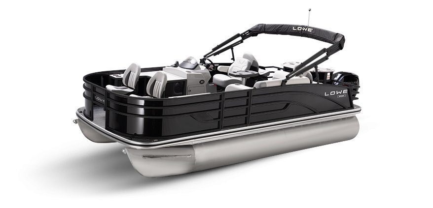 2025 Lowe Boats SF194 Black Metallic Exterior - Gray Upholstery with Blue Accents