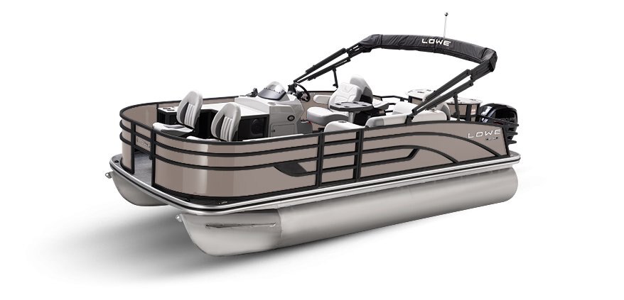 2025 Lowe Boats SF194 Caribou Metallic Exterior - Gray Upholstery with Red Accents