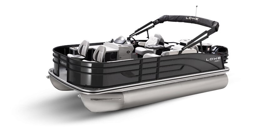 2025 Lowe Boats SF194 Charcoal Metallic Exterior - Gray Upholstery with Blue Accents