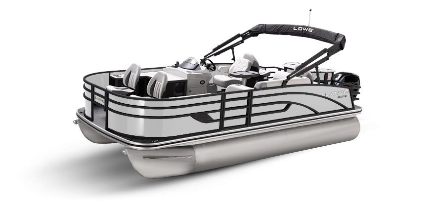 2025 Lowe Boats SF194 White Metallic Exterior - Gray Upholstery with Blue Accents