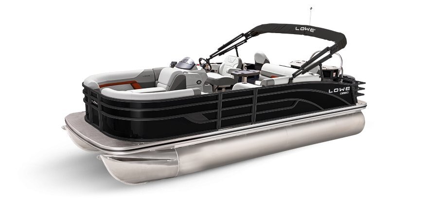 2025 Lowe Boats SF232 Black Metallic Exterior - Gray Upholstery with Red Accents