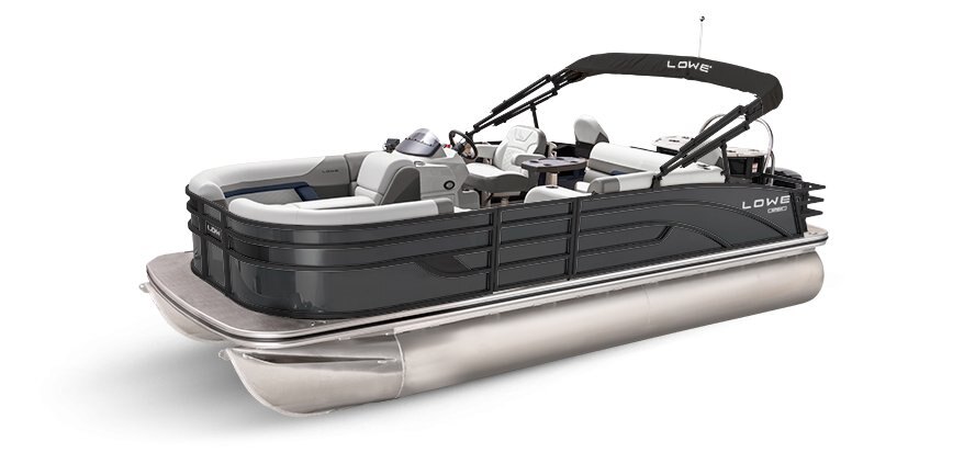 2025 Lowe Boats SF232 Charcoal Metallic Exterior - Gray Upholstery with Blue Accents