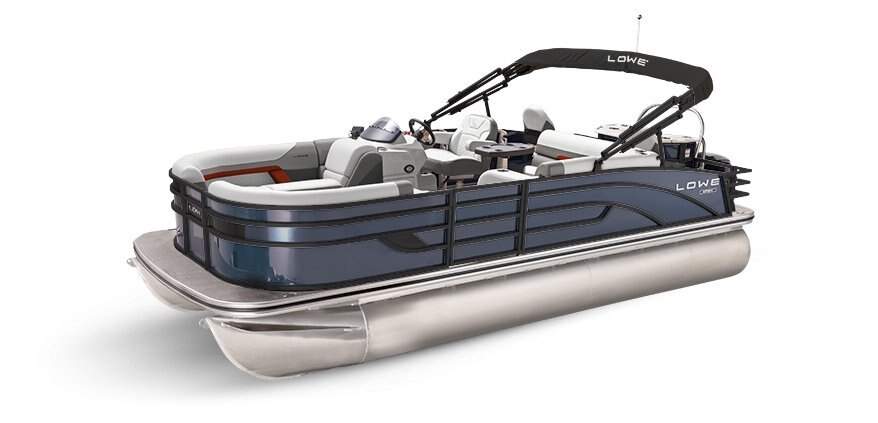 2025 Lowe Boats SF232 Indigo Metallic Exterior - Gray Upholstery with Red Accents