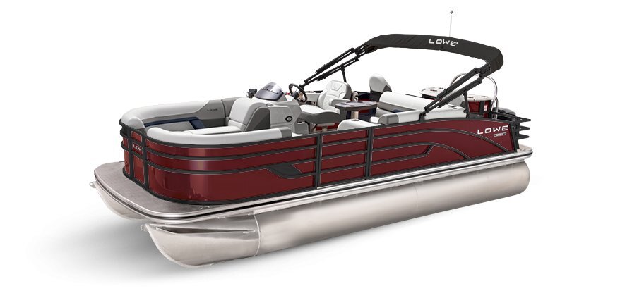 2025 Lowe Boats SF232 Wineberry Metallic Exterior - Gray Upholstery with Blue Accents