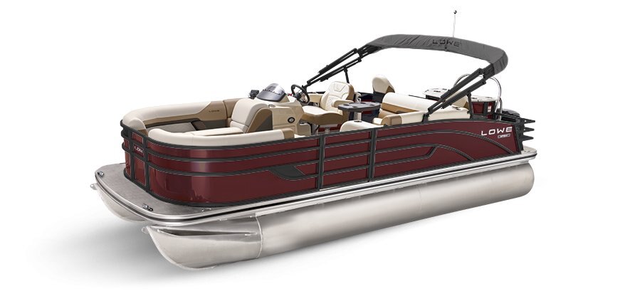 2025 Lowe Boats SF232 Wineberry Metallic Exterior - Tan Upholstery with Mono Chrome Accents