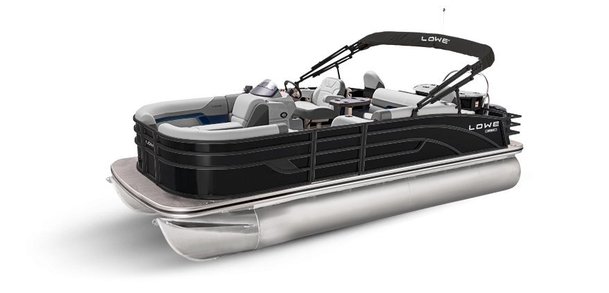 2025 Lowe Boats SF212 Black Metallic Exterior - Gray Upholstery with Blue Accents