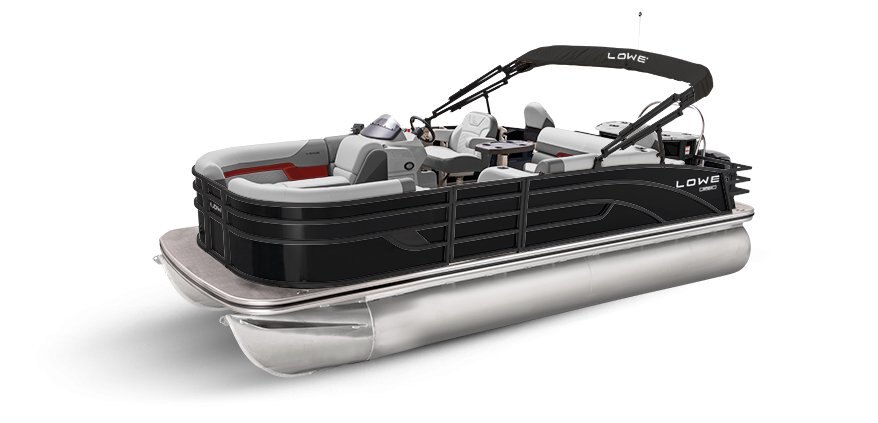 2025 Lowe Boats SF212 Black Metallic Exterior - Gray Upholstery with Red Accents