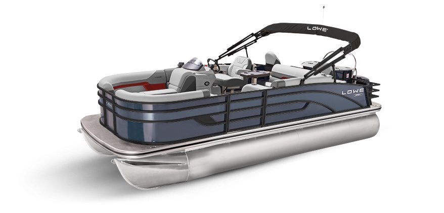 2025 Lowe Boats SF212 Indigo Metallic Exterior - Gray Upholstery with Red Accents