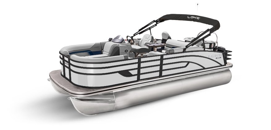 2025 Lowe Boats SF212 White Metallic Exterior - Gray Upholstery with Blue Accents