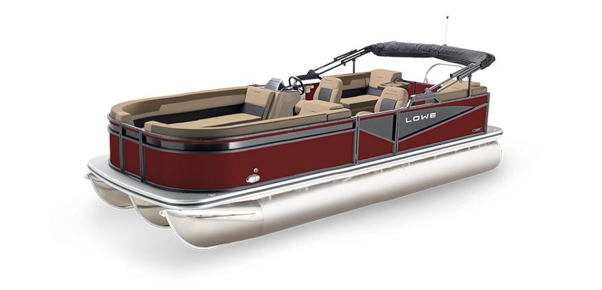 2025 Lowe Boats LS 230 WT Wineberry Metallic Exterior - Tan Upholstery with Mono Chrome Accents