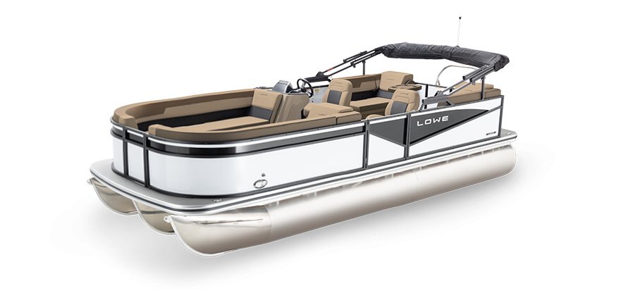 2025 Lowe Boats LS 230 WT White Metallic Exterior - Tan Upholstery with Mono Chrome Accents