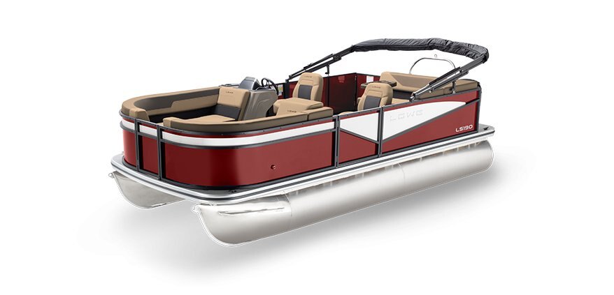 2025 Lowe Boats LS 190 Wineberry Metallic Exterior - Tan Upholstery with Mono Chrome Accents