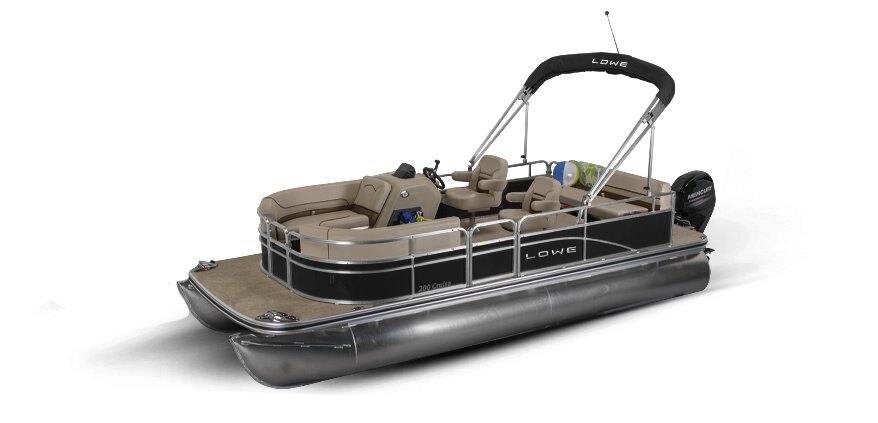 2025 Lowe Boats Ultra 200 Cruise Metallic Black Exterior - Beige Upholstery with Cafe Accents