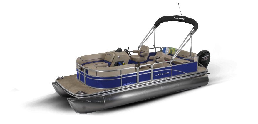 2025 Lowe Boats Ultra 200 Cruise Indigo Blue Metallic Exterior - Beige Upholstery with Blue Accents