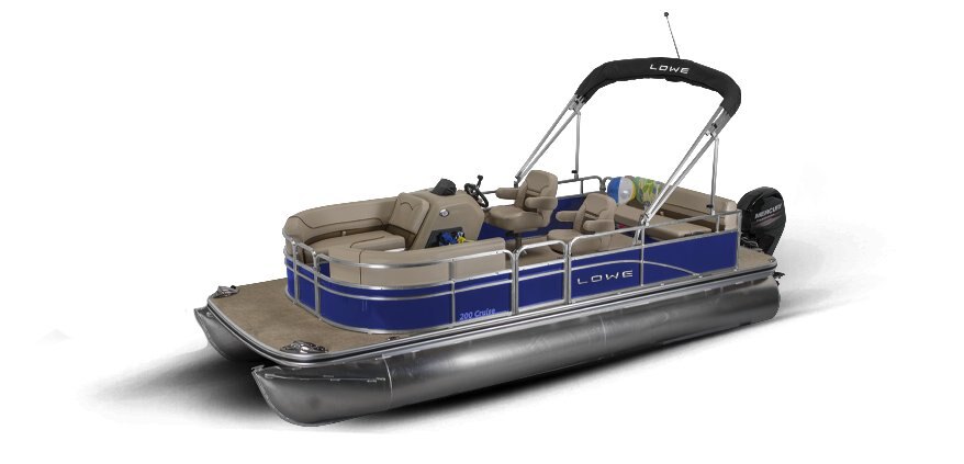 2025 Lowe Boats Ultra 200 Cruise Indigo Blue Metallic Exterior - Beige Upholstery with Cafe Accents