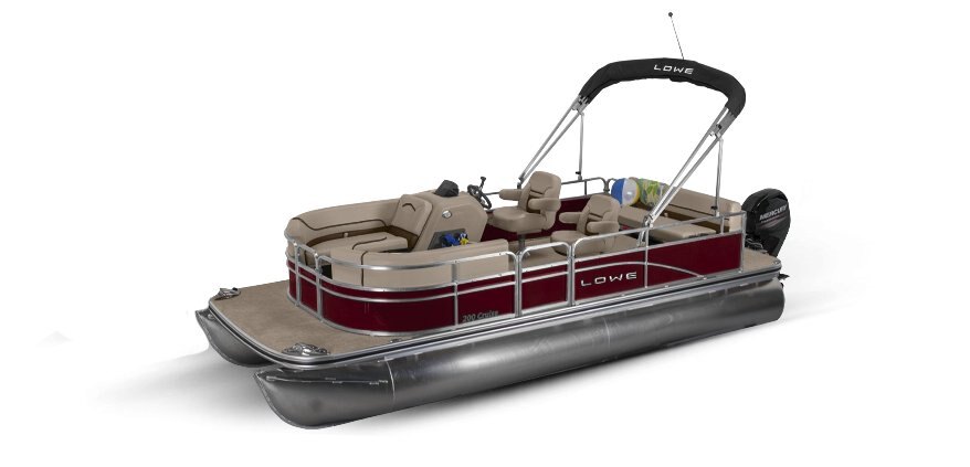 2025 Lowe Boats Ultra 200 Cruise Wineberry Metallic Exterior - Beige Upholstery with Cafe Accents