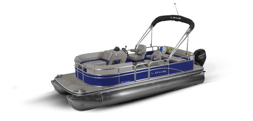 2025 Lowe Boats Ultra 200 Cruise Indigo Blue Metallic Exterior - Gray Upholstery with Blue Accents