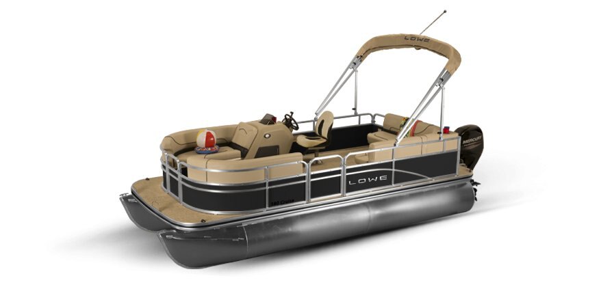 2025 Lowe Boats Ultra 180 Cruise Metallic Black Exterior - Beige Upholstery with Black Accents