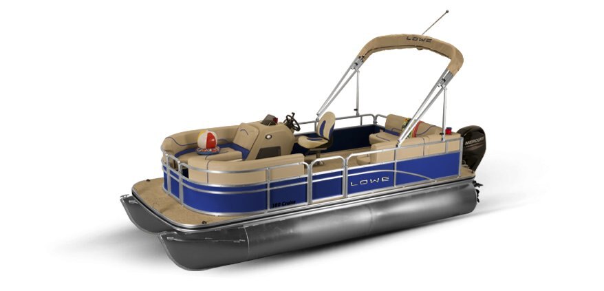 2025 Lowe Boats Ultra 180 Cruise Indigo Blue Metallic Exterior - Beige Upholstery with Blue Accents