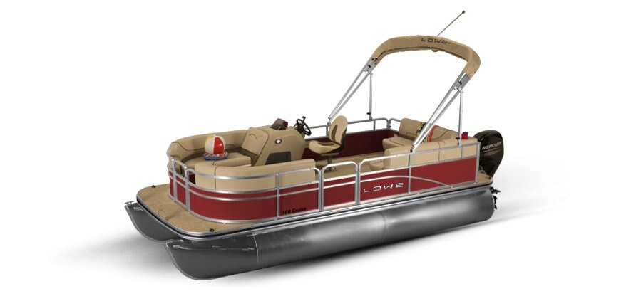 2025 Lowe Boats Ultra 180 Cruise Wineberry Metallic Exterior - Beige Upholstery with Cafe Accents