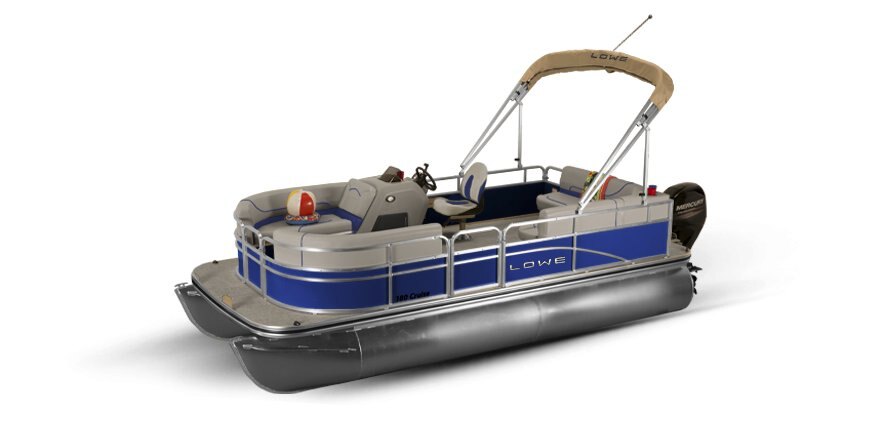 2025 Lowe Boats Ultra 180 Cruise Indigo Blue Metallic Exterior - Gray Upholstery with Blue Accents