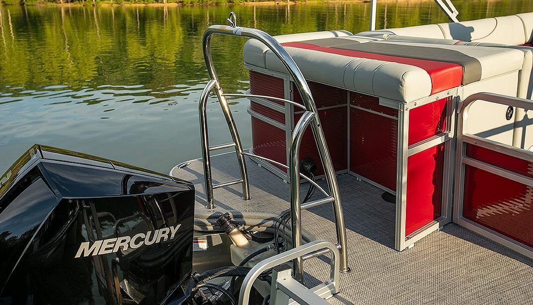 2025 Lowe Boats Ultra 160 Cruise Wineberry Metallic Exterior Gray Upholstery with Red Accents