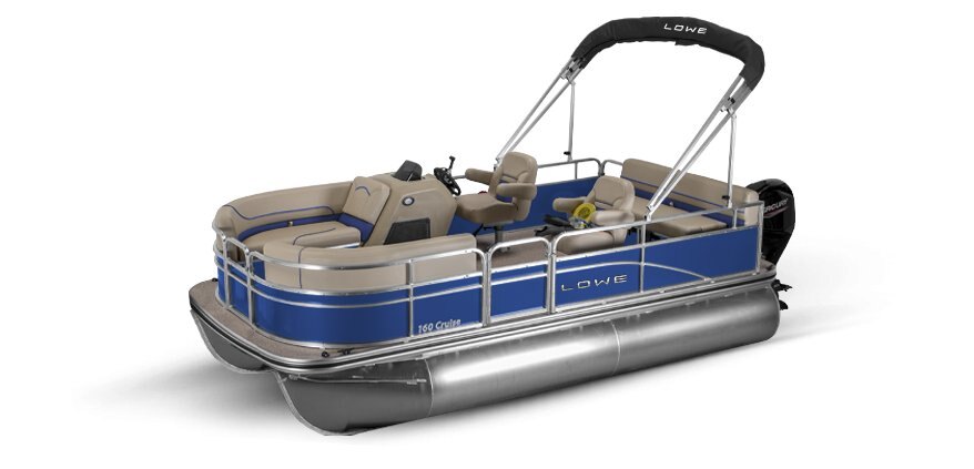 2025 Lowe Boats Ultra 160 Cruise Indigo Blue Metallic Exterior - Beige Upholstery with Blue Accents