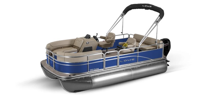 2025 Lowe Boats Ultra 160 Cruise Indigo Blue Metallic Exterior - Beige Upholstery with Cafe Accents