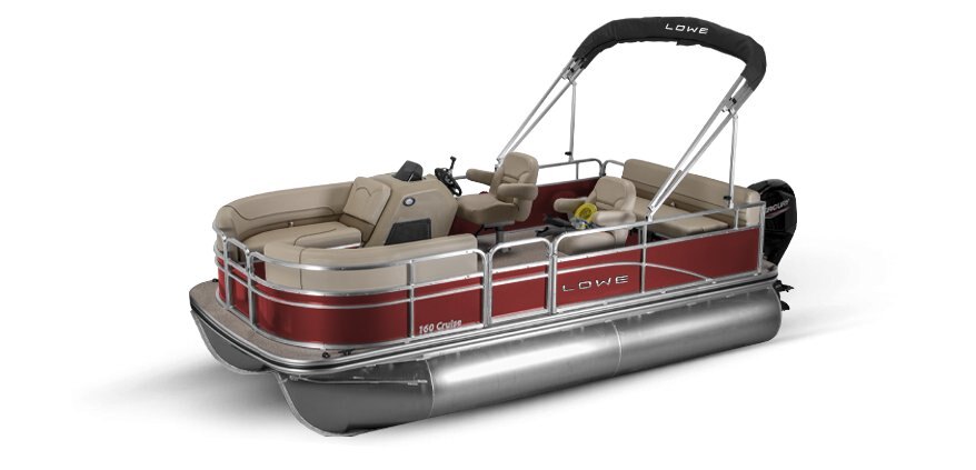 2025 Lowe Boats Ultra 160 Cruise Wineberry Metallic Exterior - Beige Upholstery with Cafe Accents