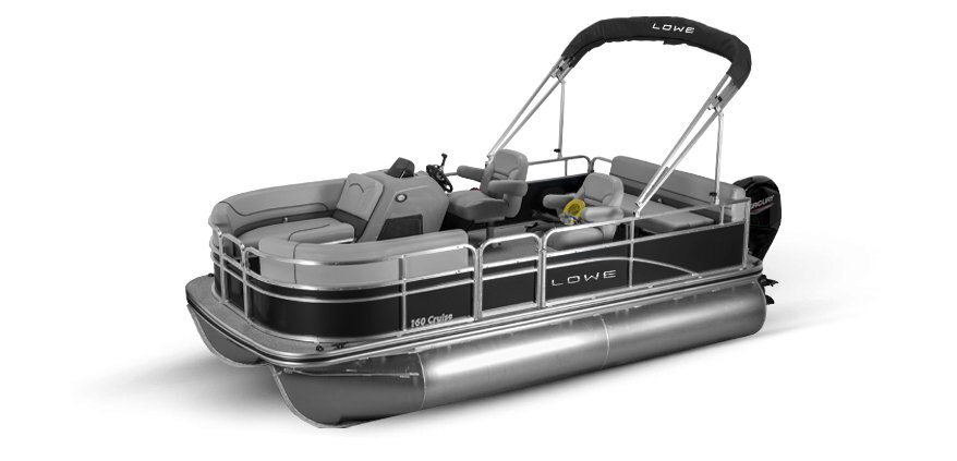 2025 Lowe Boats Ultra 160 Cruise Metallic Black Exterior - Gray Upholstery with Black Accents