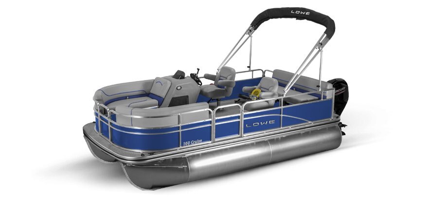 2025 Lowe Boats Ultra 160 Cruise Indigo Blue Metallic Exterior - Gray Upholstery with Blue Accents