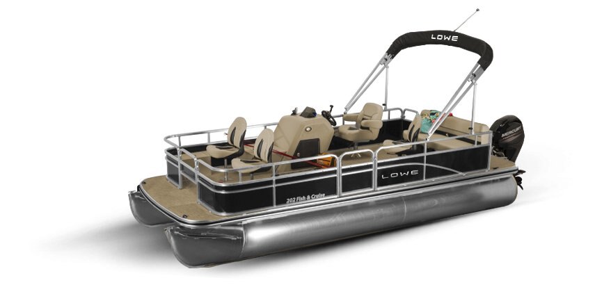 2025 Lowe Boats Ultra 202 Fish & Cruise Metallic Black Exterior - Beige Upholstery with Black Accents