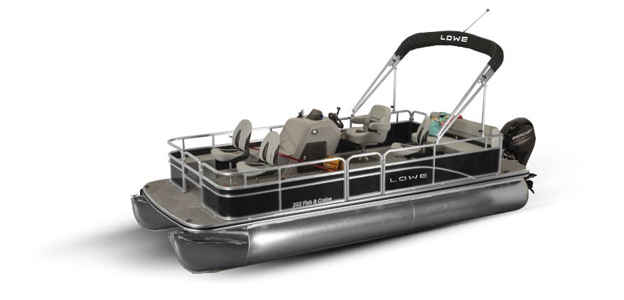 2025 Lowe Boats Ultra 202 Fish & Cruise Metallic Black Exterior - Gray Upholstery with Black Accents