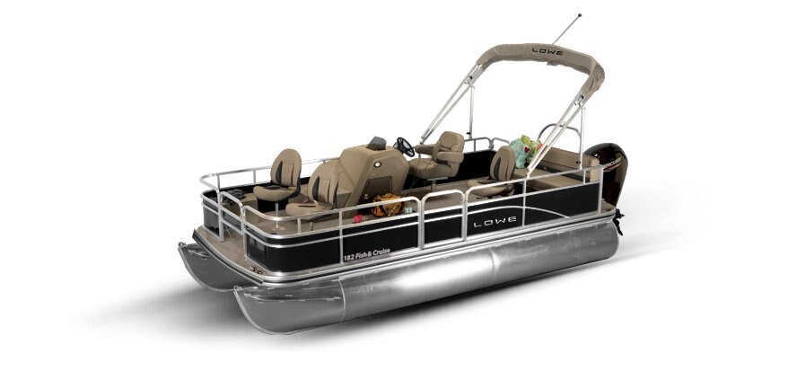 2025 Lowe Boats Ultra 182 Fish & Cruise Metallic Black Exterior - Beige Upholstery with Black Accents