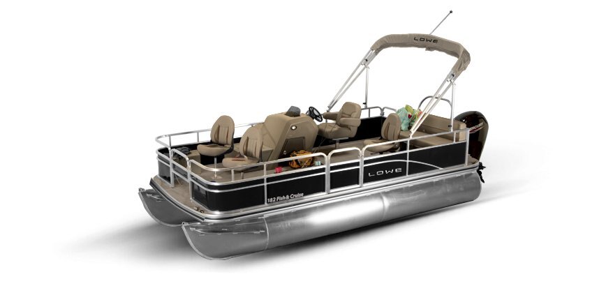 2025 Lowe Boats Ultra 182 Fish & Cruise Metallic Black Exterior - Beige Upholstery with Cafe Accents