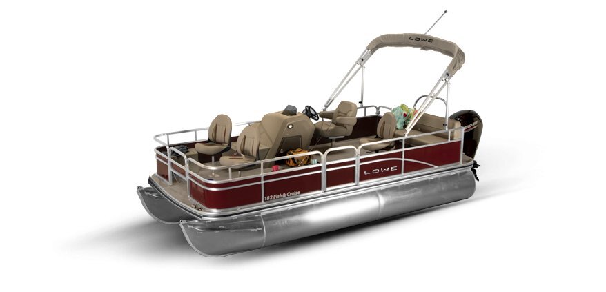 2025 Lowe Boats Ultra 182 Fish & Cruise Wineberry Metallic Exterior - Beige Upholstery with Cafe Accents