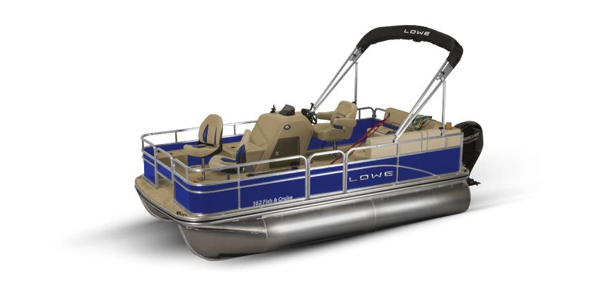 2025 Lowe Boats Ultra 162 Fish & Cruise Indigo Blue Metallic Exterior - Beige Upholstery with Blue Accents